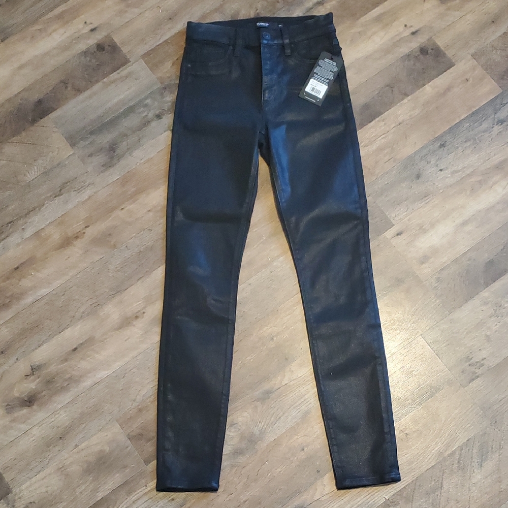 Hudson Jeans Black Coated Denim